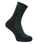 Dr Hunter Mens Reinforced Heel and Toe Merino Wool Hiking Socks for Boots - Dark Green - Size 6.5-8 (UK Shoe)
