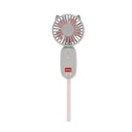 Legami - Mini Ventilateur Portable Rechargeable, Mini Fan, Ventilateur Chat Petit Poche à 3 Vitesses USB Rechargeable, 6 x 12 x 3,5 cm, Kitty