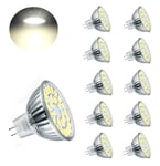 OHLGT MR16 LED Bulbs, GU5.3 LED Light Bulbs, 5W 12V Equivalent to 50W Halogen Bulbs, 6000K Cool Whtie Non-Dimmable 120° Beam Angle for Bedroom Living Kitchen, 10 Pack