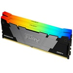 Kingston FURY Renegade RGB 16GB 3200MT/s DDR4 CL16 DIMM (Kit of 2) Desktop Gaming Memory - KF432C16RB2AK2/16