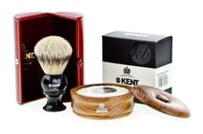 Kent Brushes Luxury Silvertex Shaving Brush Set