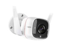 Tapo C310 - Nätverksövervakningskamera - utomhusbruk - dammtät/vattentät - färg (Dag&Natt) - 3 MP - 2304 x 1296 - 2304p - fast lins - ljud - trådlös - Wi-Fi - GbE - H.264 - DC 9 V