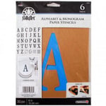 FolkArt Monogram Papier Stencil - Serif Font Letters 15,2 cm