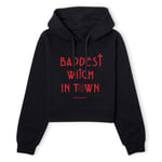American Horror Story Baddest Witch In Town Women's Cropped Hoodie - Black - XS - Black