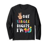 Peace Sign Out Single Digits I'm 10 Years Old Birthday Long Sleeve T-Shirt