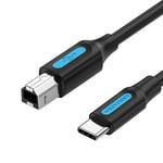 Vention Câble d'imprimante USB C vers USB pour MacBook Pro Scanner Télécopieur HP Canon Dell Samsung Imprimante Type C 2.0 Cordon d'impression 2 m, CQU- 2 m