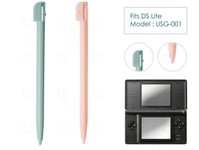 2 Blue Pink Stylus for DS Lite Nintendo/NDSL/DSL Plastic Replacement Parts Pen