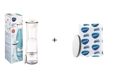 BRITA Gourde filtrante active bleue, réduit le chlore, le plomb et autres  impuretés organiques pour une eau du robinet plus pure, sans BPA, 1 filtre