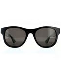 Gucci Rectangle Mens Black Green Grey Sunglasses - One Size