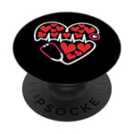 Stethoscope Heart Valentines Day Registered Nurse RN LPN PopSockets Swappable PopGrip