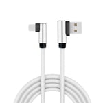 NÖRDIC vinklet eple lyn (ikke MFI) til vinklet USB en kabel for synkronisering og lading hvit 1m
