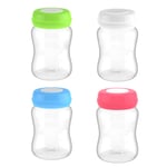 4PCS Breastmilk Storage Bottles Wide Caliber Leakproof Breastmilk Freezer LVE UK