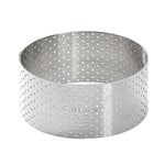 De Buyer Perforated Stainless Steel Straight Tart Ring 75x35mm
