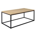 Nordic Furniture Group Natalie soffbord vitpigmenterad ek/metall svart 120x60 cm