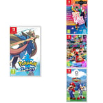 Pokemon Sword + Just Dance 2020 + Mario Kart 8 Deluxe + Mario and Sonic at the Olympic Games Tokyo 2020 (Nintendo Switch)
