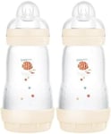 MAM Easy Start Self Sterilising Anti-Colic Baby Bottle Pack of 2 (2 x 260 ml), 
