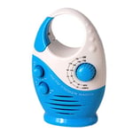 PQZATX AM/FM Radio Portable Waterproof Radio Bathroom Suction Cup Hook-Up Radio Rechargeable, Auto Search Signal