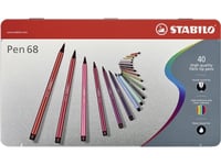 Stabilo Pen 68, 40 Färger, Multifärg, Rundad Spets, 1 Mm, Multifärg, Hexagonal