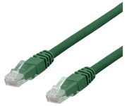 Nätverkskabel oskärmad Cat.6a, RJ45, LSZH, 0,5 meter - Grön