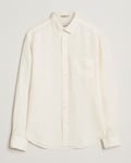 GANT Regular Fit Garment Dyed Linen Shirt Cream