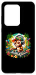 Coque pour Galaxy S20 Ultra Monkey Casque de DJ amusant pour homme, femme, enfant