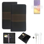 Phone Case + earphones for Samsung Galaxy F52 5G Wallet Cover Bookstyle protecti