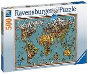 Ravensburger Puzzle 500 P - Mappemonde De Papillons
