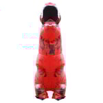 Uppblåsbar dinosauriekostym Cosplay Maskerad Halloween Barn grön vuxen röd vuxen röd adult rode