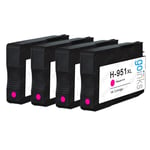 4 Magenta Ink Cartridges to replace HP 951M (HP951XL) non-OEM / Compatible