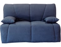 Canapé lit EDEN BZ 140 bleu matelas 28 kg