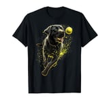 Black Labrador Retriever chasing a ball Labrador Retriever T-Shirt