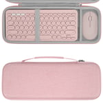 Geekria Hard Case Compatible with Logitech Keyboard and Mouse Combo (Pink)