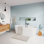 Baignoire semi-îlot Nakina L. 170 cm x l. 75 cm blanc