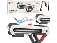 Stor Pistol W12 Elektrisk Vattenpistol Led Vit 60 Cm Lean Toys
