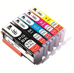 AA+inks Replacement for Canon PGI-570 570xl CLI-571 571xl ink cartridge For use with Canon PIXMA MG5750 MG6853 MG6852 MG5751 S6050 6051 6052 5050 Printers (5 Pack)