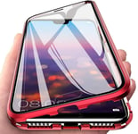 Case for OPPO Find X3 Pro magnetic cover, magnetic adsorption box, metal frame, shock-proof bumper, 360 degree full-body protective cover cover, compatible with OPPO Find X3 Pro - Red