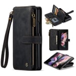 CaseMe Zipper Plånboksfodral Samsung Galaxy Z Fold 3 svart