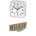 Casio Collection Wake Up Timer Alarm Clock TQ-140-7EF with Amazon Basics Batteries