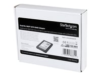 Startech.Com Dubbel M.2 Ngff Sata-Adapter Med Raid - Kontrollerkort (Raid) - M.2 - 2 Kanal - M.2 Card - Raid 0, 1, Jbod, Big - Sata 6Gb/S - Svart, Silver