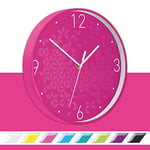 Leitz WOW Horloge Murale Quartz, Idéale pour le Bureau, la Cuisine, le Salon et la Salle de Bains, 29 cm - Rose