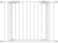 VOUNOT Stair Gates, Pressure Fit Safety Gate, White 75-108 cm