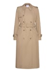 Double-Breasted Cotton Trench Coat Beige Mango