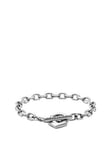 Armani Exchange A|X Stainless Steel Chain Bracelet, Silver, Men