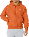 Champion Men's Reverse Weave Pullover Hooded Sweatshirt for Men, Best Hoodies for Men, C Logo, Texas Orange Left Chest C, M