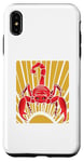 Coque pour iPhone XS Max Scorpion rouge avec rayons du soleil Design vintage