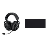 Logitech G PRO X 2 LIGHTSPEED Wireless Gaming Headset, Detachable Boom Mic, 50mm Graphene Drivers & G840 Extra Large Gaming Mouse Pad, Optimised for Gaming Sensors