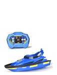 Swedish Rc Police Boat, Rtr Blue Dickie Toys