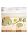 Teamson Kids Little Chef Frankfurt Wooden Toaster Play Kitchen Accessories - Green