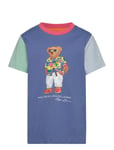 Polo Bear Color-Blocked Cotton Tee Tops T-shirts Short-sleeved Multi/patterned Ralph Lauren Kids