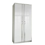 Armoire penderie KROOS 2 portes laquées blanc brillant